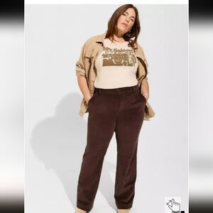 Torrid Comfort Flex Trouser Boot Corduroy High Rise Jean in Brown NWT  20R